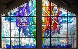 stained glass window in church