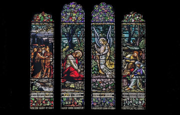 stained glass window in church