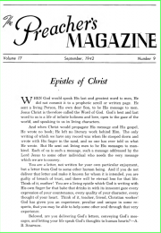 The cover of "The Preacher's Magazine"