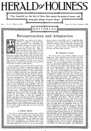 Title Page of Herald of Holiness – November 6, 1918