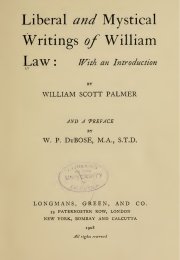 Book Title Page Liberal and Mystical Writings of William Law