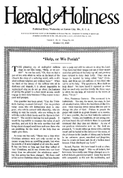 Title Page of Herald of Holiness - October 13, 1920