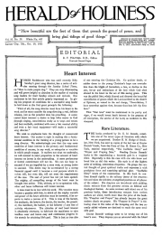 Front page of Herald of Holiness - October 19, 1921