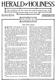 Front page of Herald of Holiness - June 21, 1922