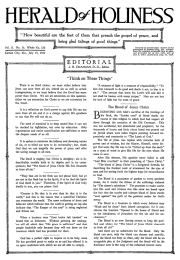 Front page of Herald of Holiness - July 19, 1922