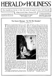 Front page of Herald of Holiness - March 28, 1923