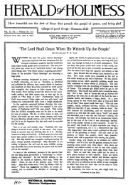 Front page of Herald of Holiness - April 4, 1923