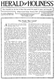 Front page of Herald of Holiness - May 2, 1923