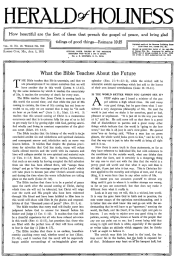 Front page of Herald of Holiness - August 1, 1923