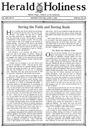 Front page of Herald of Holiness - June 4, 1924