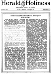 Front page of Herald of Holiness - August 20, 1924