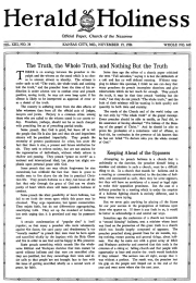Front page of Herald of Holiness - November 19, 1924