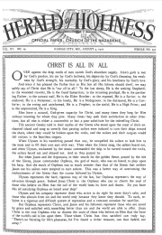 Front page of Herald of Holiness - August 4, 1926