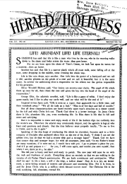 Front page of Herald of Holiness - December 29, 1926