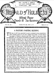 Front page of Herald of Holiness - April 16, 1930