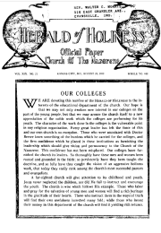 Front page of Herald of Holiness - August 20, 1930