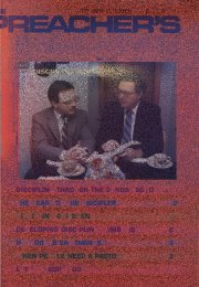 Preacher's Magazine Volume 63 Number 1, September, October, November, 1987