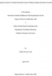 Reading fluency interventions that work in high-poverty schools