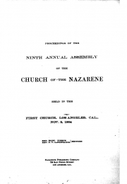 Ninth Annual Assembly Church of the Nazarene Official Minutes 1904