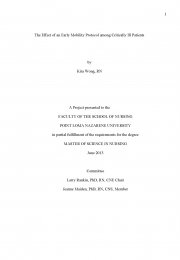 The Effect of an Early Mobility Protocol among Critically Ill Patients