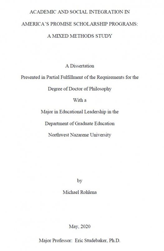 Dissertation cover