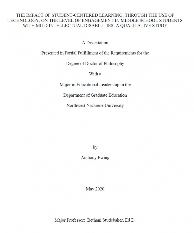 Dissertation cover