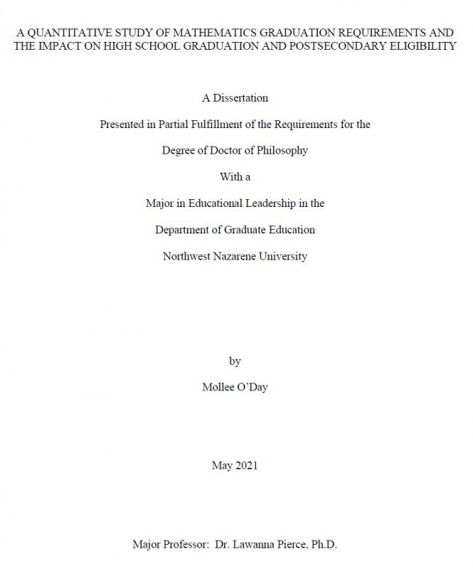 Dissertation cover