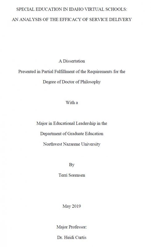 Dissertation cover
