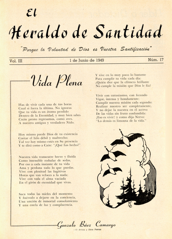 Portada: Una vida plena, Gonzalo Báez Camargo
