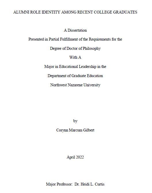 Dissertation cover