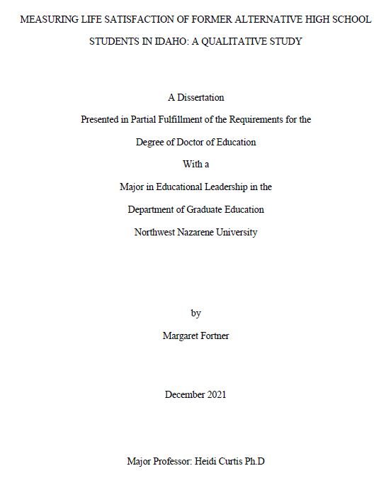 Dissertation cover