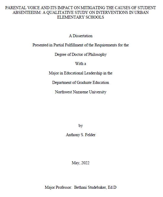 Dissertation cover