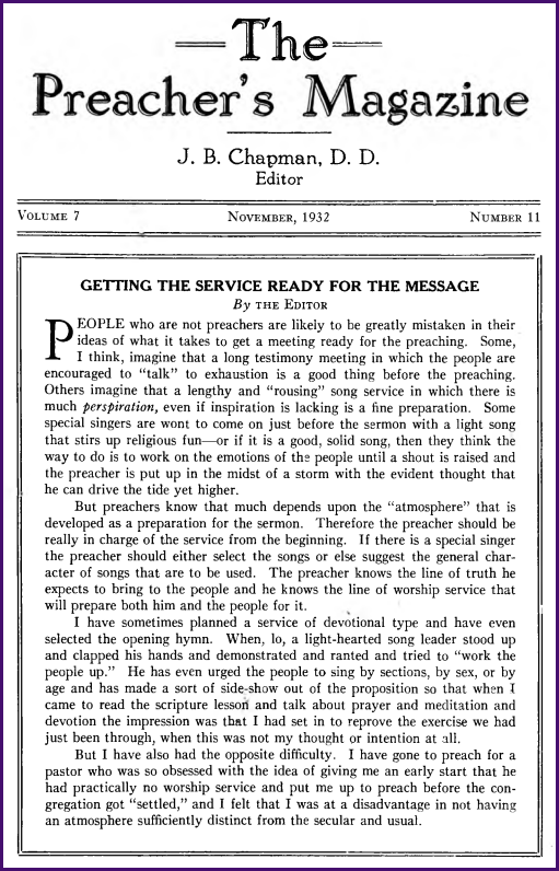 Cover of Preacher's Magazine