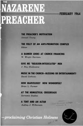 Title Page of Nazarene Preacher