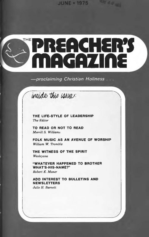 Title Page of Preacher's Magazine