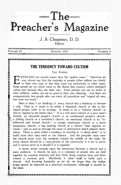 Cover of Preacher's Magazine