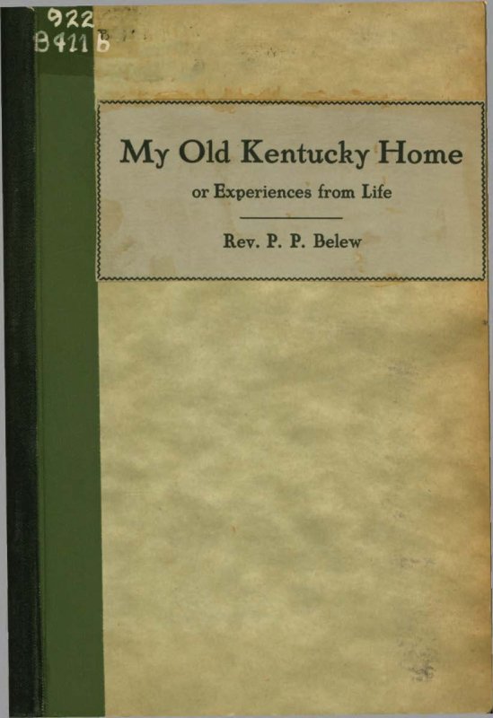 Image of book cover for My Old Kentucky Home