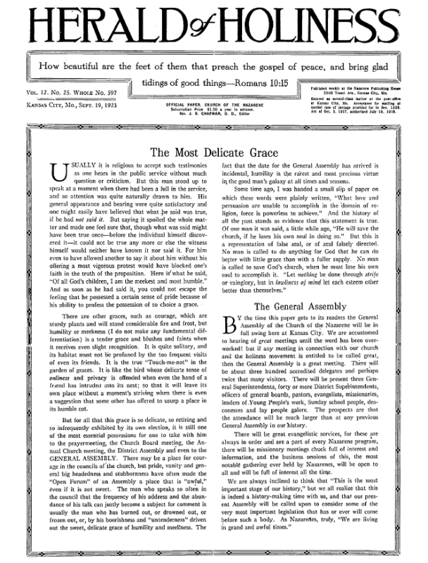 Herald of Holiness - September 19, 1923