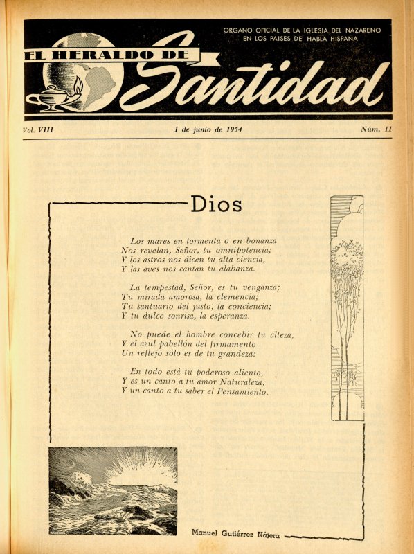 Portada: Dios, Manuel Gutiérrez Najera