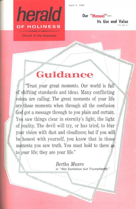 Herald of Holiness - April 9, 1969