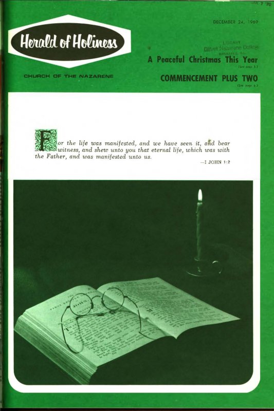 Herald of Holiness - December 24, 1969