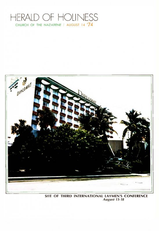 Herald of Holiness - August 14, 1974