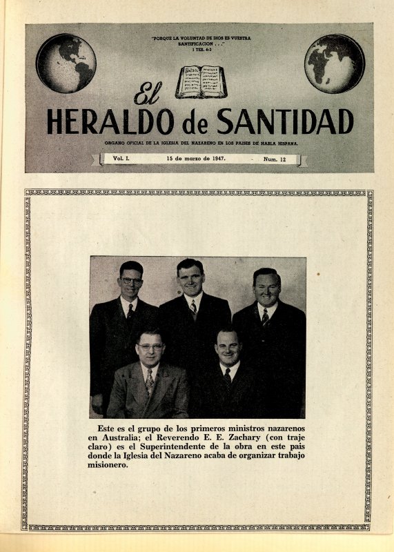 El Heraldo de Santidad, 15 de Marzo 1947, Vol. 1 N° 12