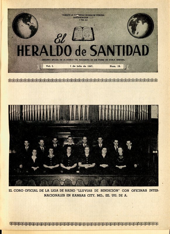 El Heraldo de Santidad, 1 de Julio 1947, Vol 1 N° 19