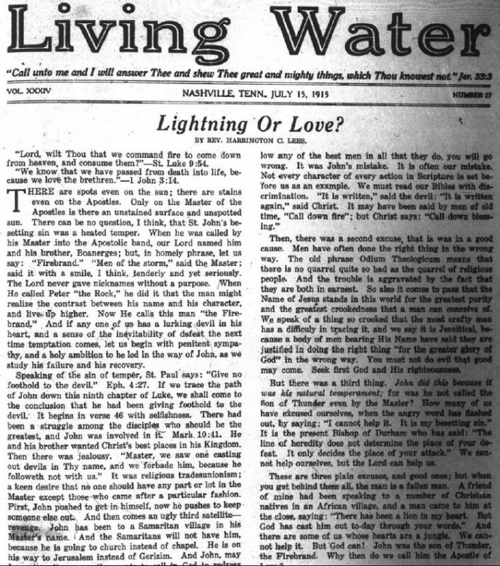Living Water, July 15, 1915